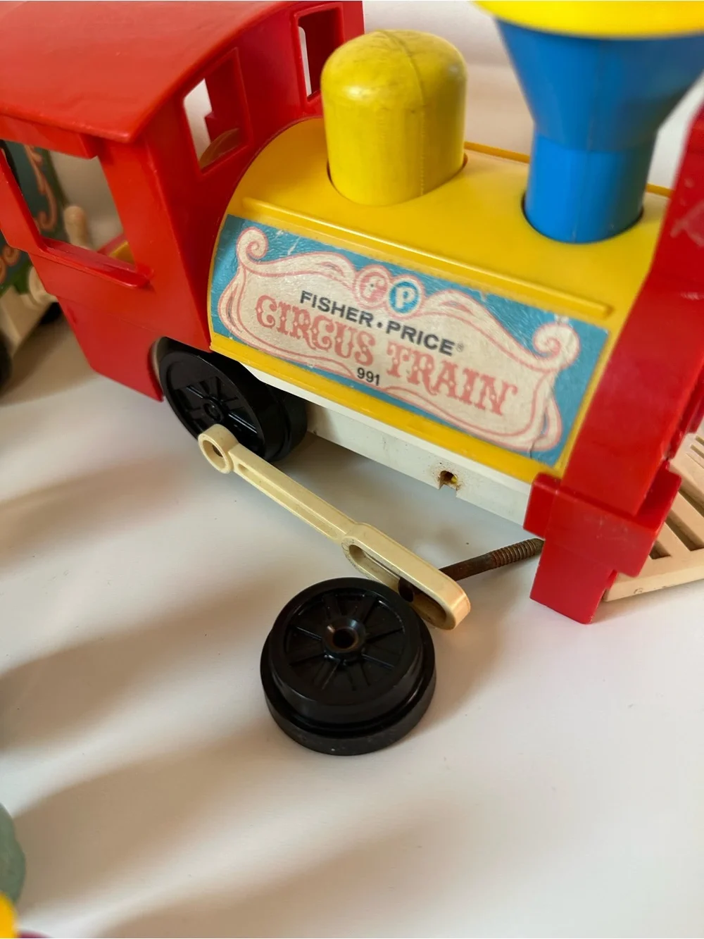Vintage Fisher-Price Little People Play Circus Train Set 1973 #991 clown animals